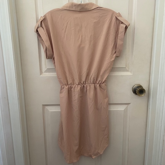 NWT Khaki/Tan Mini Collared Dress - Picture 7 of 10